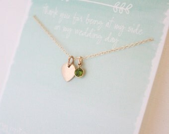 Bridesmaid necklaces - bridesmaid gift- wedding jewelry - personalized jewelry - jewelry gift - layering necklace - birthstones-gold lotus