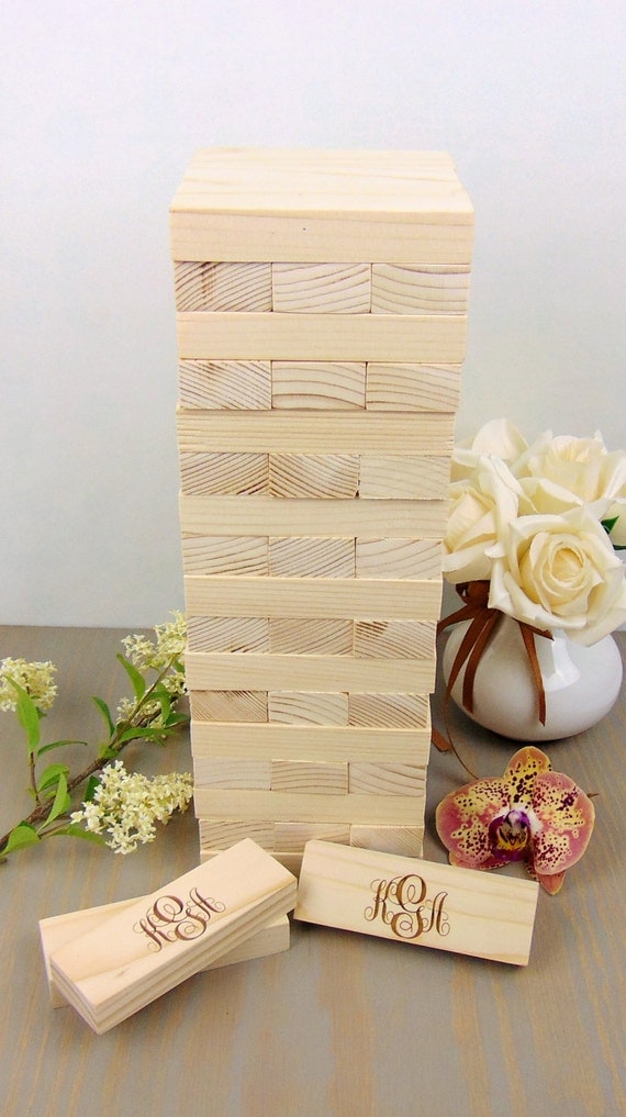 Personalized Jenga Wedding | Jenga Avec Sac Personnalisé – NYSNIB