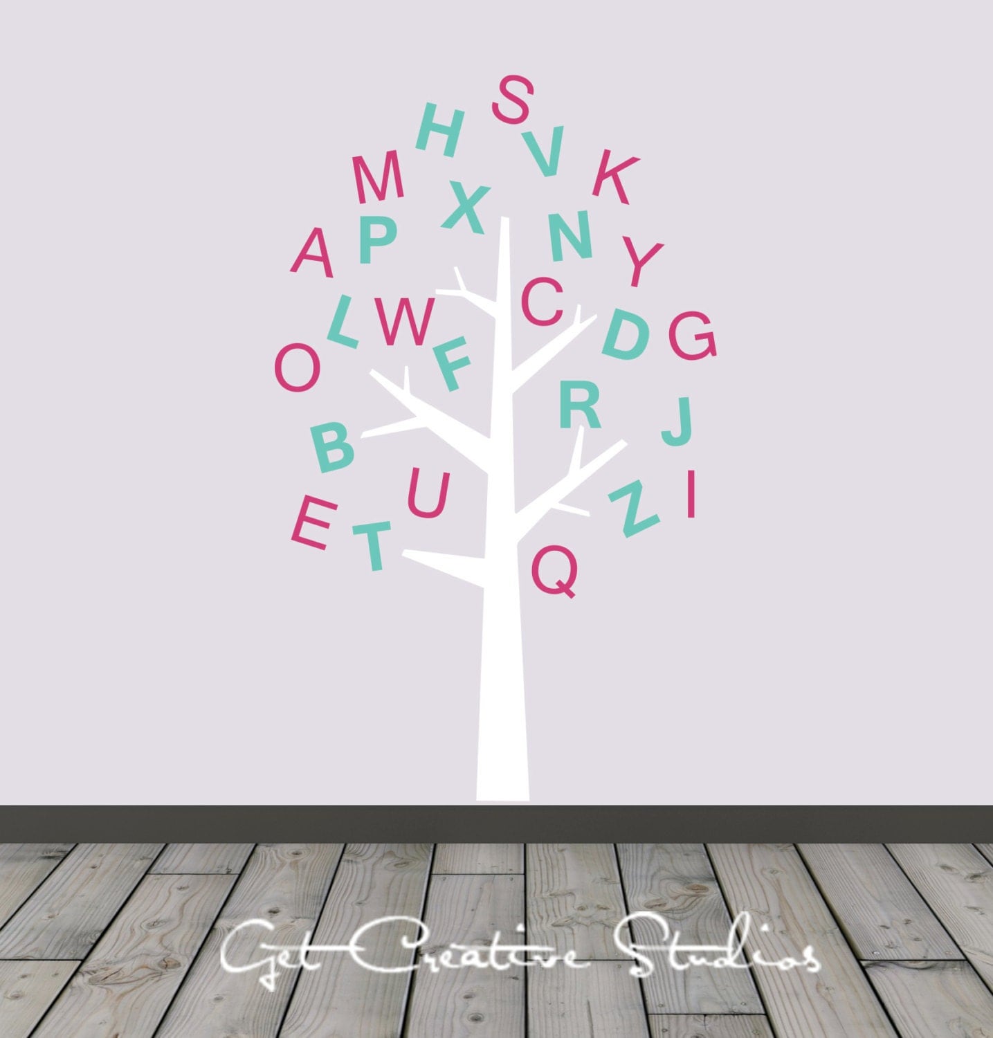 Alphabet Tree Decal Letters Decal Alphabet Decal ABC Decal