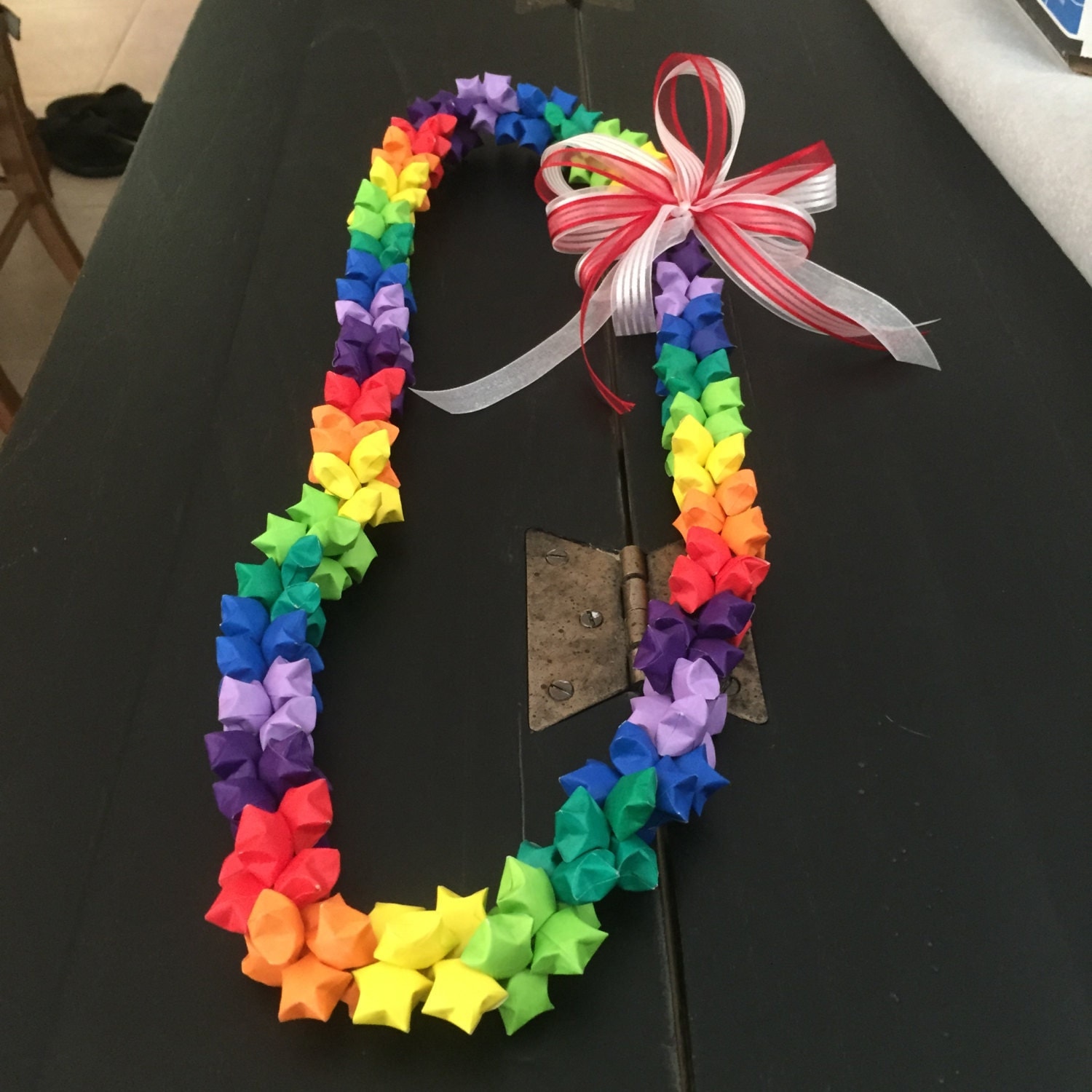 Origami Star Lei Rainbow