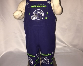 Seahawks Baby Boy Overalls