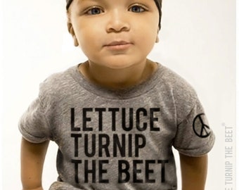 lettuce turnip the beet ® trademark brand OFFICIAL SITE - heather grey track shirt, baseball jersey, or baby bodysuit with classic logo