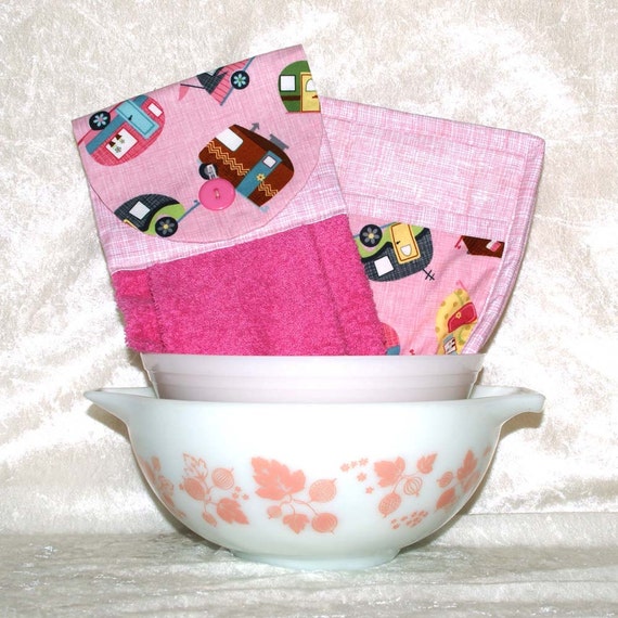 Items similar to Vintage Campers 3 Piece Set • Hanging Hand Towel • 2