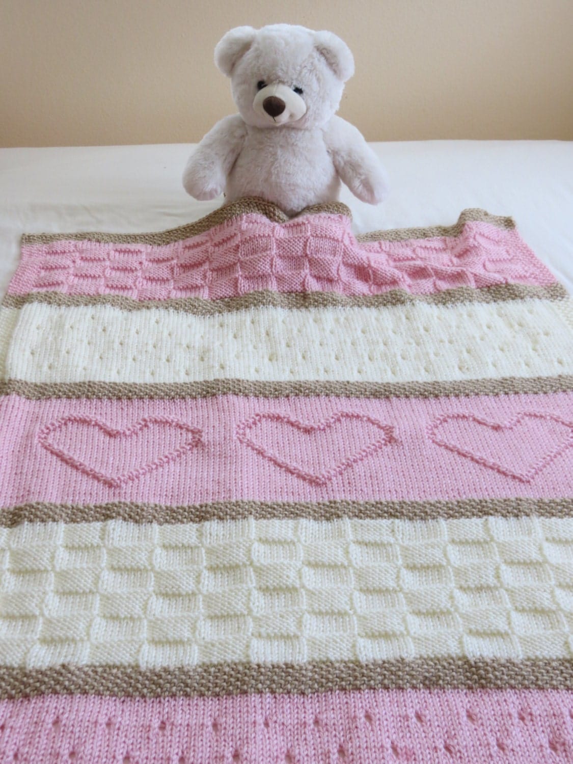 Baby Blanket Pattern Knit Baby Blanket Pattern Heart Baby