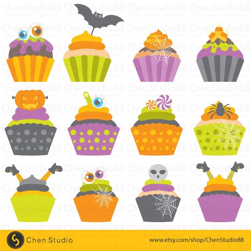 free halloween cupcake clipart - photo #38