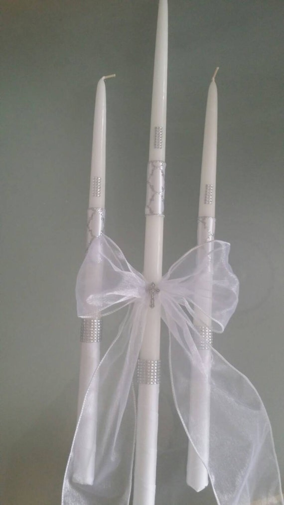 Greek Orthodox Baptism Wedding Candles Lambada Christening
