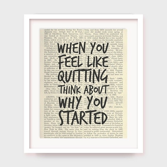 Exercise Poster When You Feel Like Quitting Think About Why