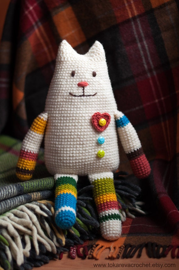 Crochet Toy Pattern. Crochet cat. Amigurimi Cat. Amigurumi ...
