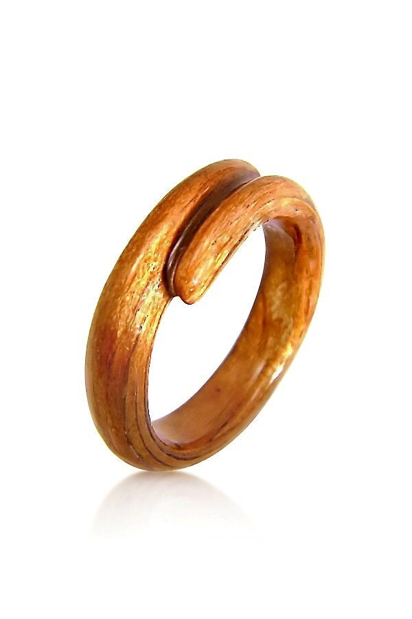 Hand Carved Cherry Ring Wood Ring Wood Jewelry Rings