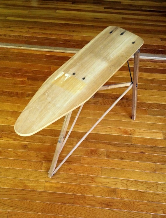 Antique Ironing Board Child Size Wooden by BlindedByDelight