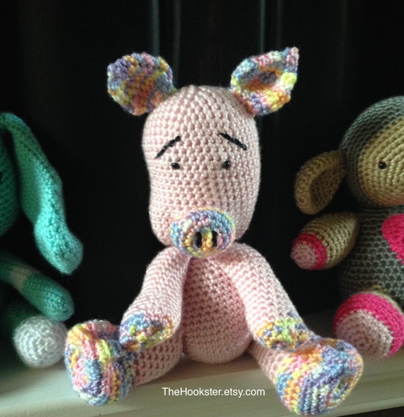 Crochet Amigurumi Baby Pink Pig Amigurumi Animal 12