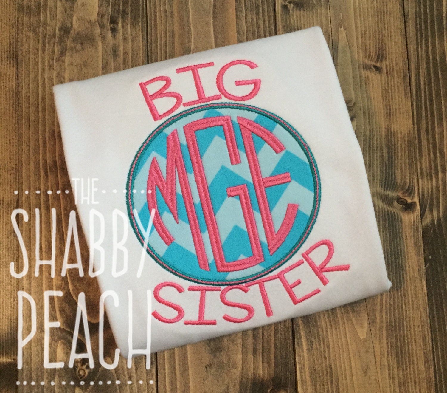 big sister monogram shirt