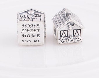 New Authentic Pandora 925 ALE Sterling Silver My Home Sweet Home House Love Family Bead charm 791267