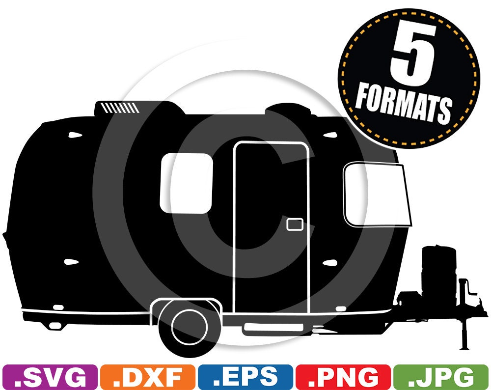 Download Travel Trailer / Camper / RV Clip Art Image svg & dxf vinyl