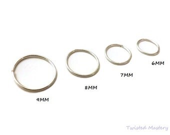SALE! Two Sterling Silver Super Thin Endless Hoop rings