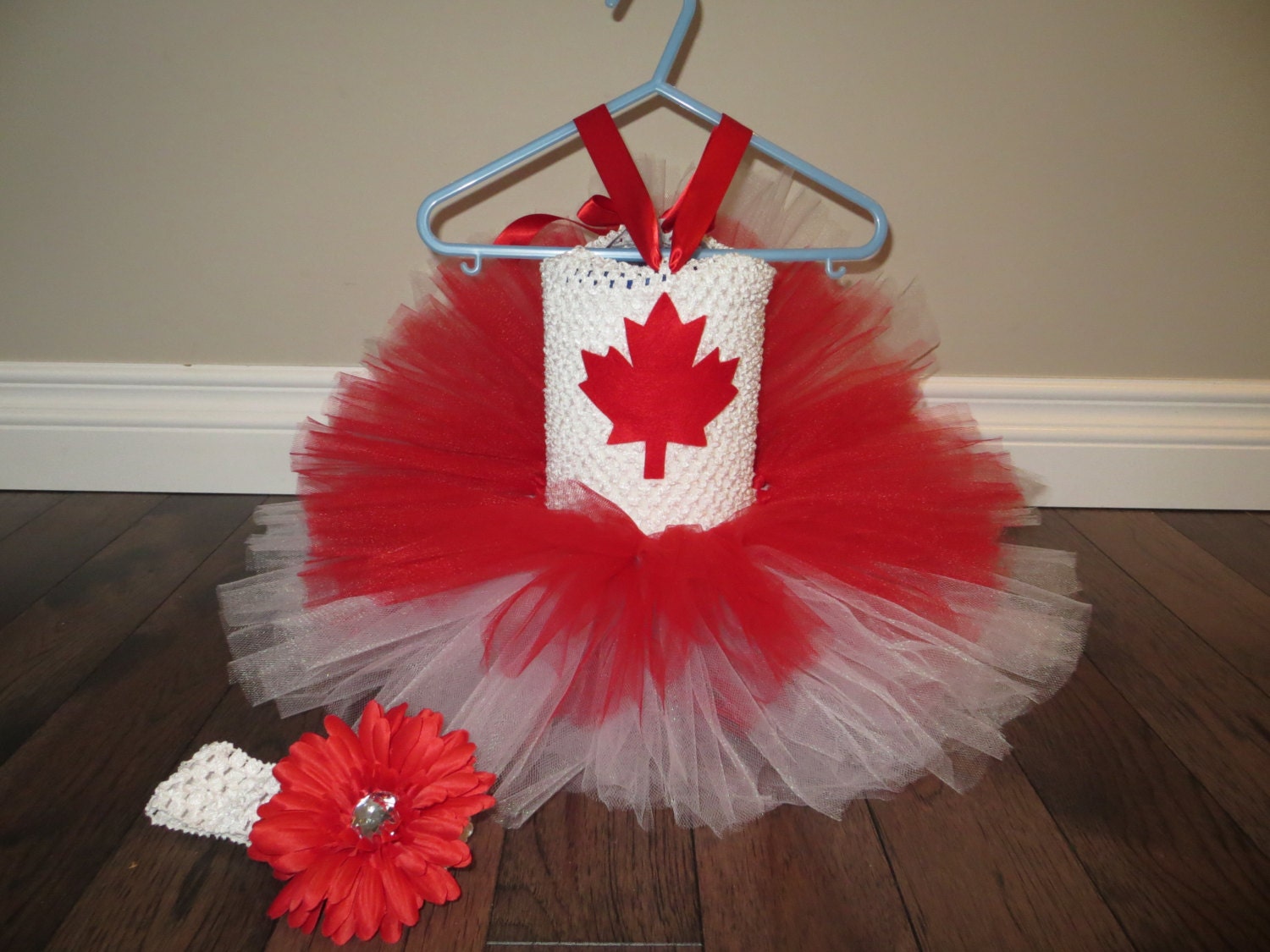 Canada tutu dress Canada flag dress red white tutu dress