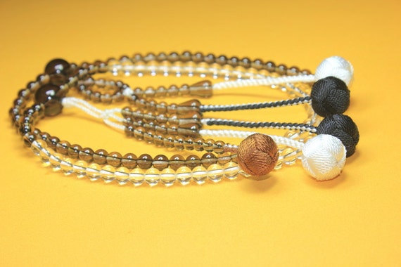 Nichiren SGI quartz Buddhist Nenju Japanese prayer beads juzu