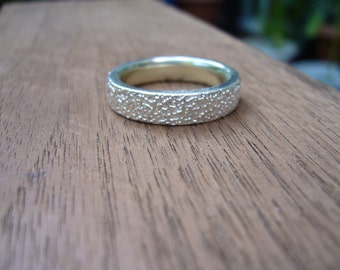 textured organic band ring