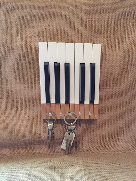 Piano key keyholder, Wall hanging, Piano keys, keyholder, piano decor