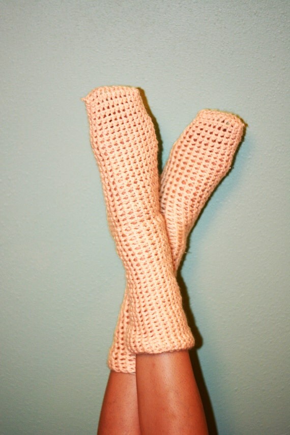 Abovetheankle crocheted socks by CrochetedbySue on Etsy