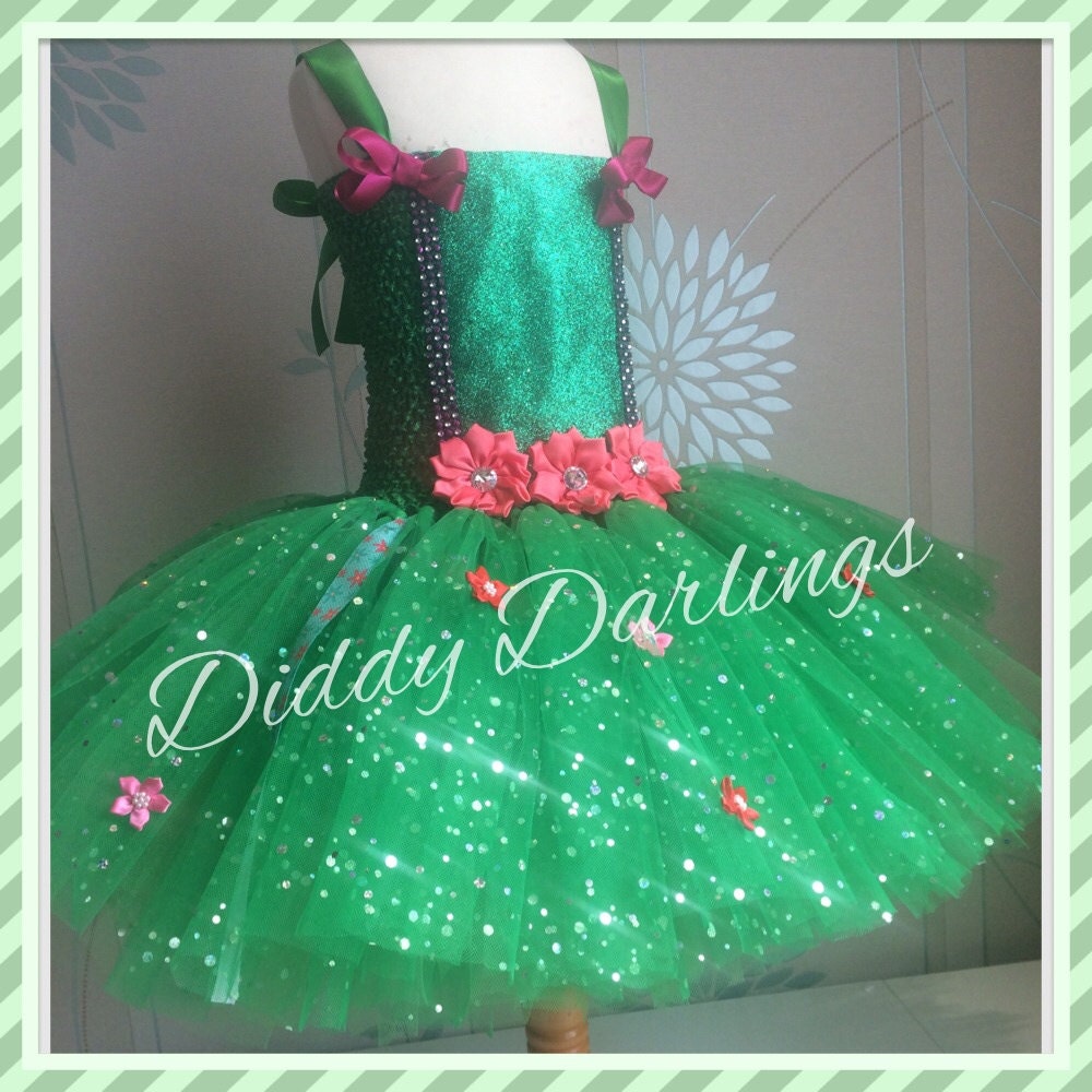 Frozen Fever Elsa Tutu Dress. Green Tutu Dress. Wicked & Oz