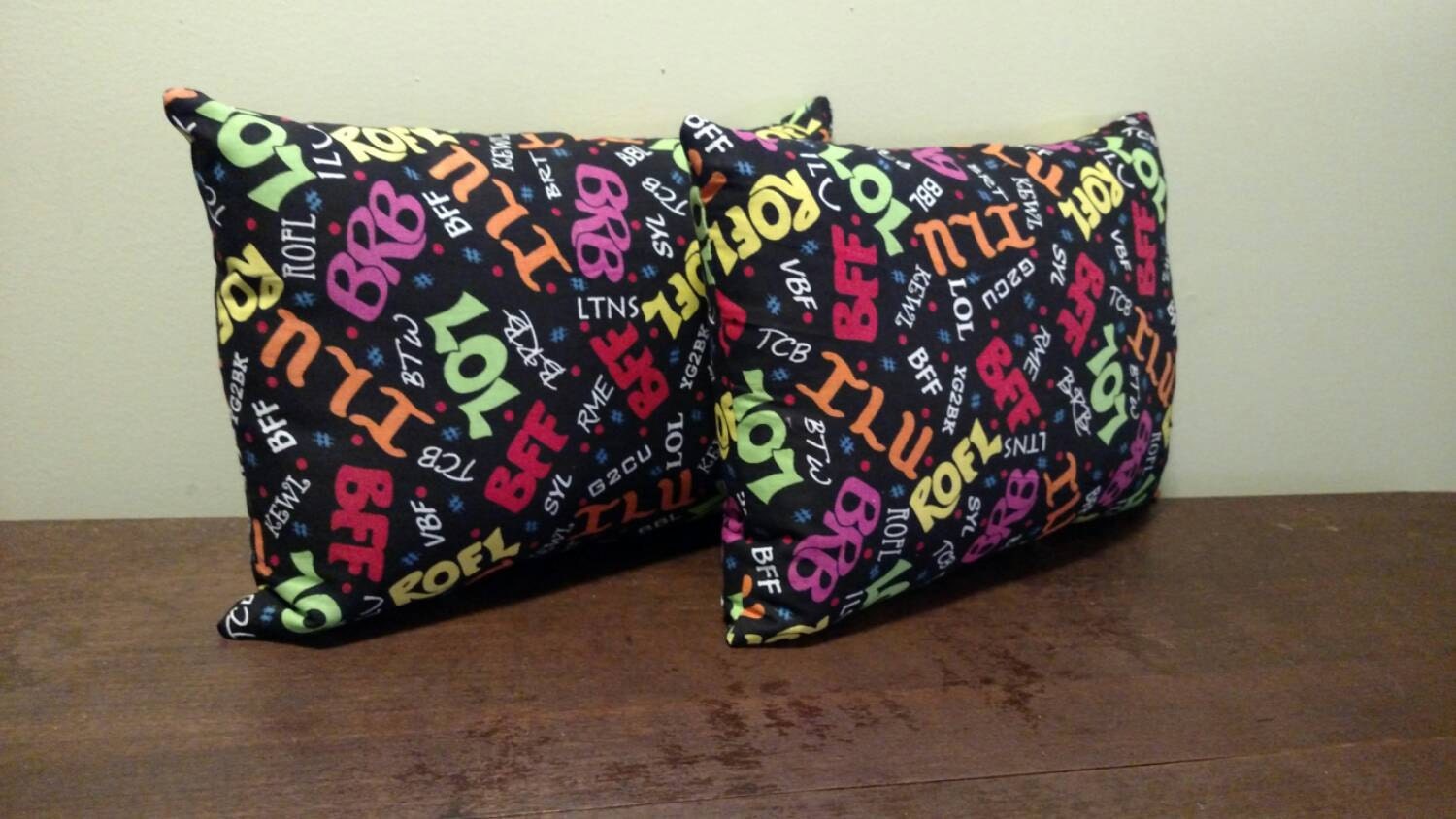 Mini Travel/Decorative Pillows by TheStitchFairies on Etsy