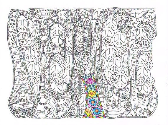 paisley coloring pages peace - photo #10
