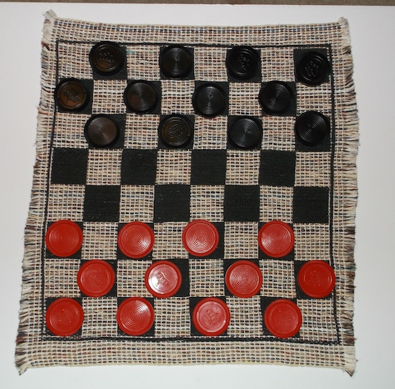 Checker Board Game Rug Large Checker Rug Big Checkers Red