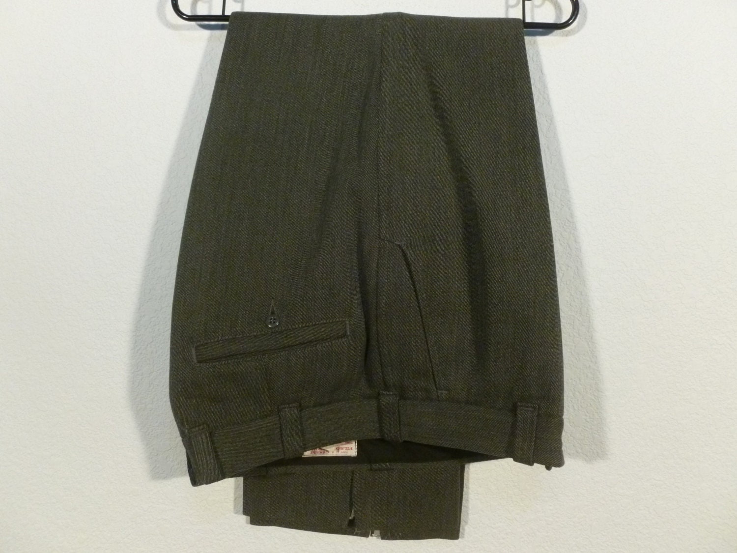 Vintage CC Filson Gray Whipcord Wool Pants w/ Lower Leg or