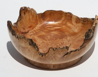 Natural Edge Maple Burl Bowl - Item 1017