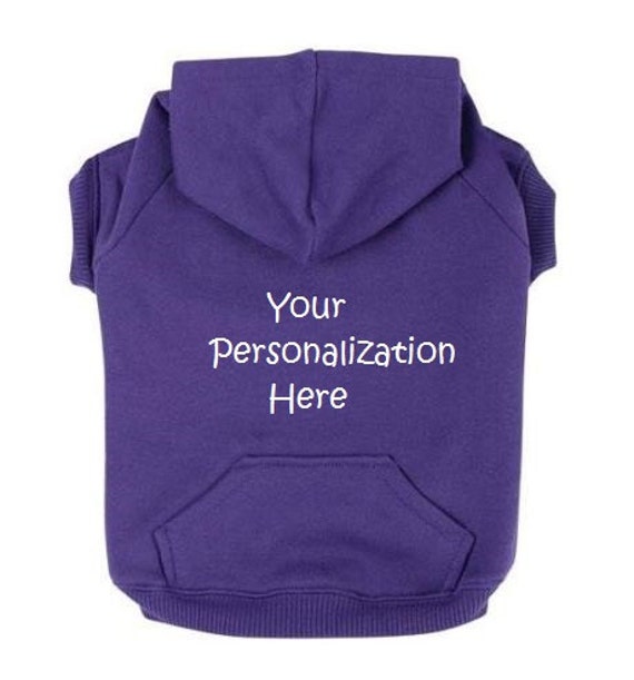 Personalized Dog Hoodie Sizes XS-XXL LOTS of color by MSCustoms
