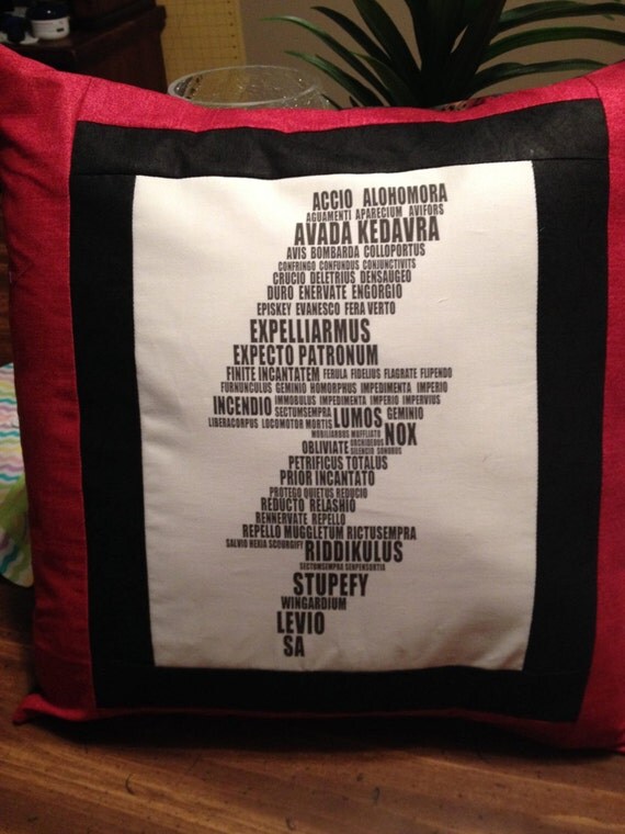 Items similar to Harry Potter Charms Throw Pillow Cover Only (16" x 16") on Etsy