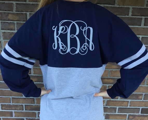 Spirit Jersey with front and back monogram by SouthrnSophisticated