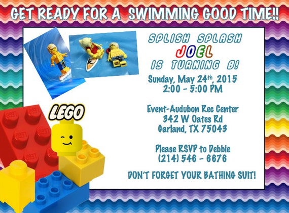 Lego Themed Party Invitations 5