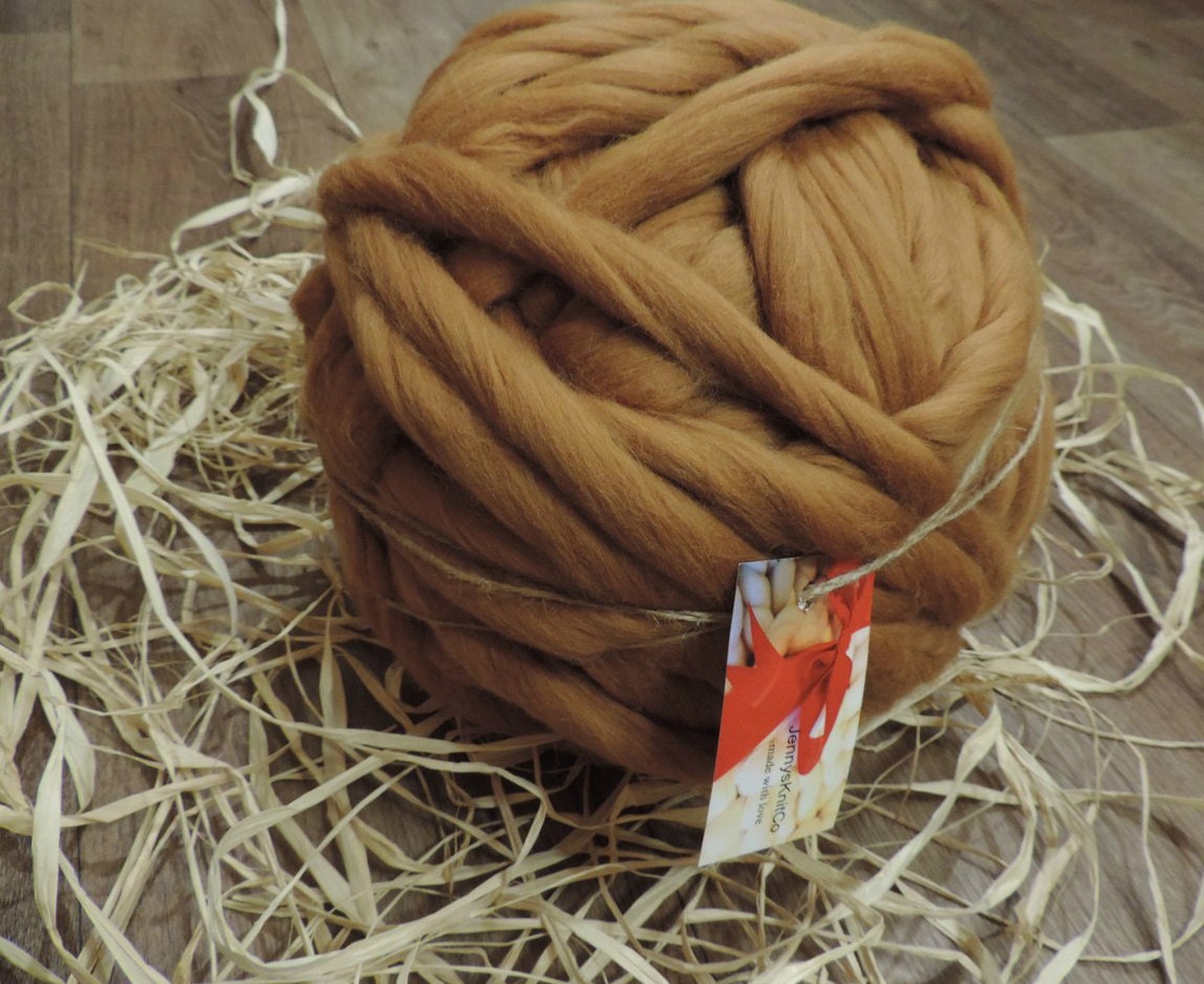 Merino Wool Chunky Yarn Super Chunky Yarn Giant by JennysKnitCo