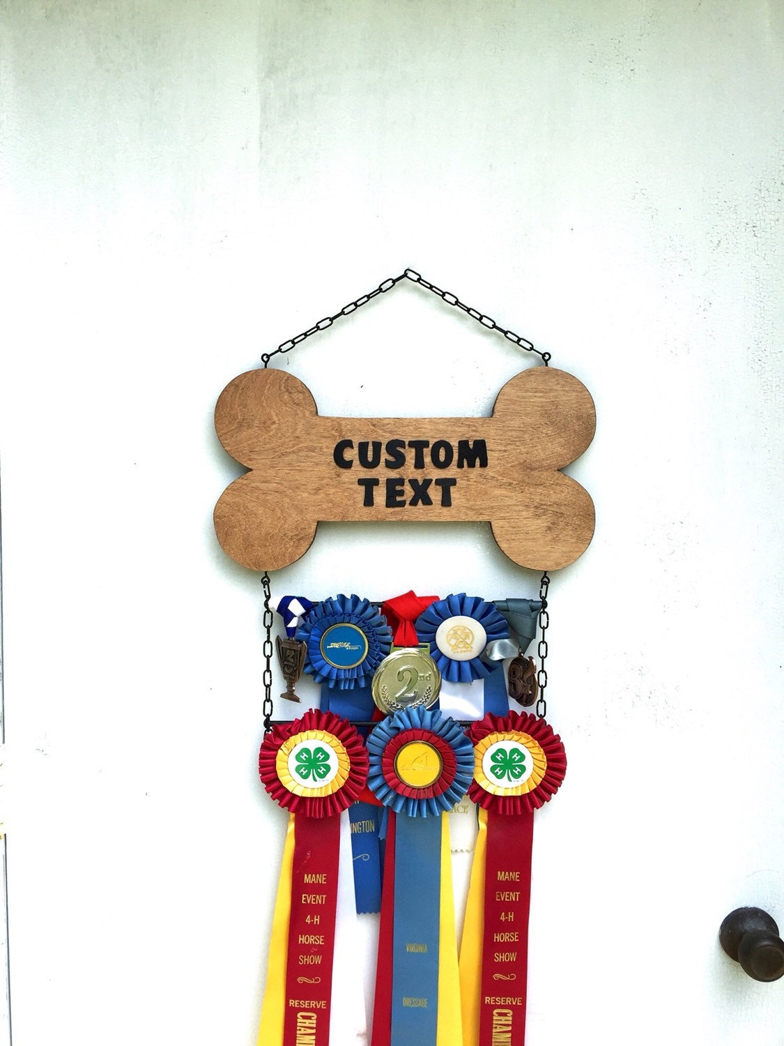 Dog Show Ribbon and Medal Award Display by CherryEquine on Etsy
