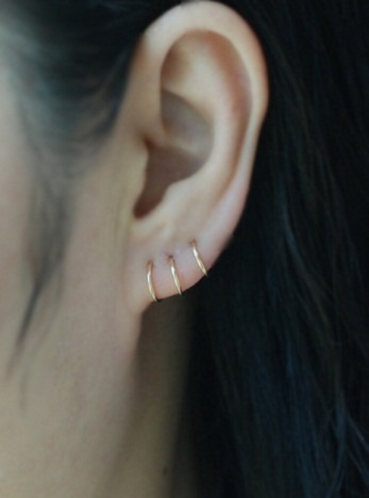 14k GOLD FILLED Cartilage Hoop EarringsCartilage by TakeOnMe7
