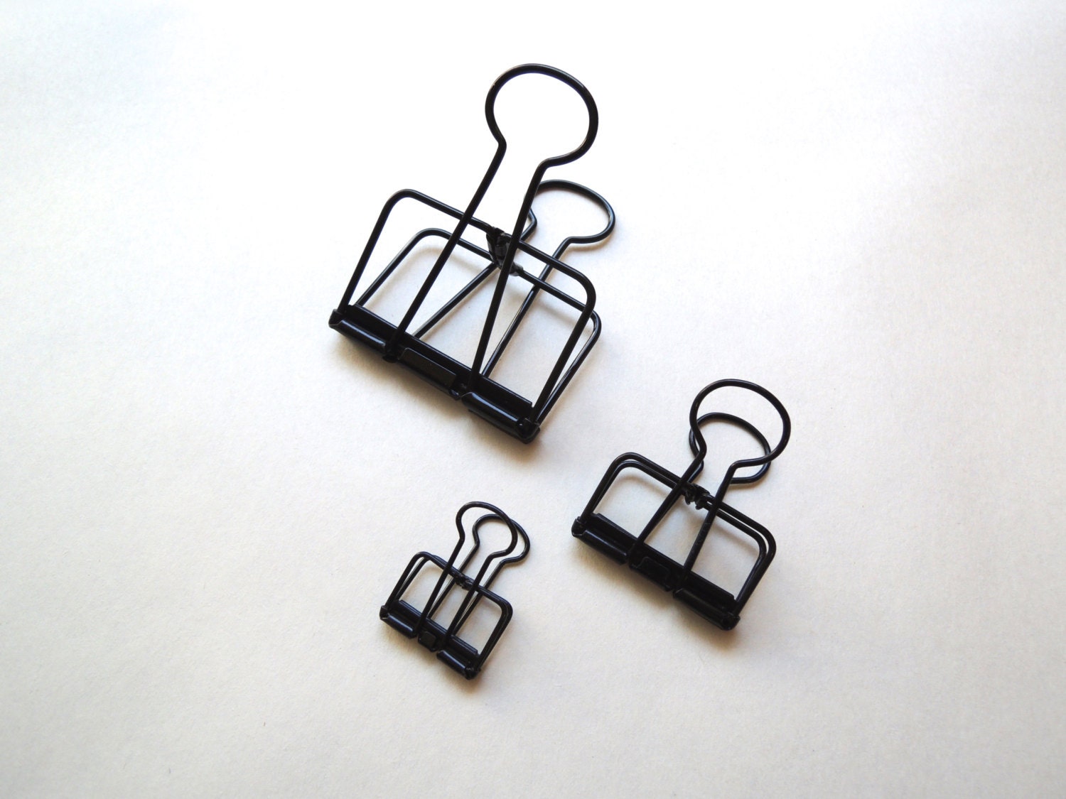 Reduced Black Wire Bulldog Clips