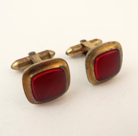 Vintage 1930s Hickok USA Cufflinks RP on Silver Gold Tone