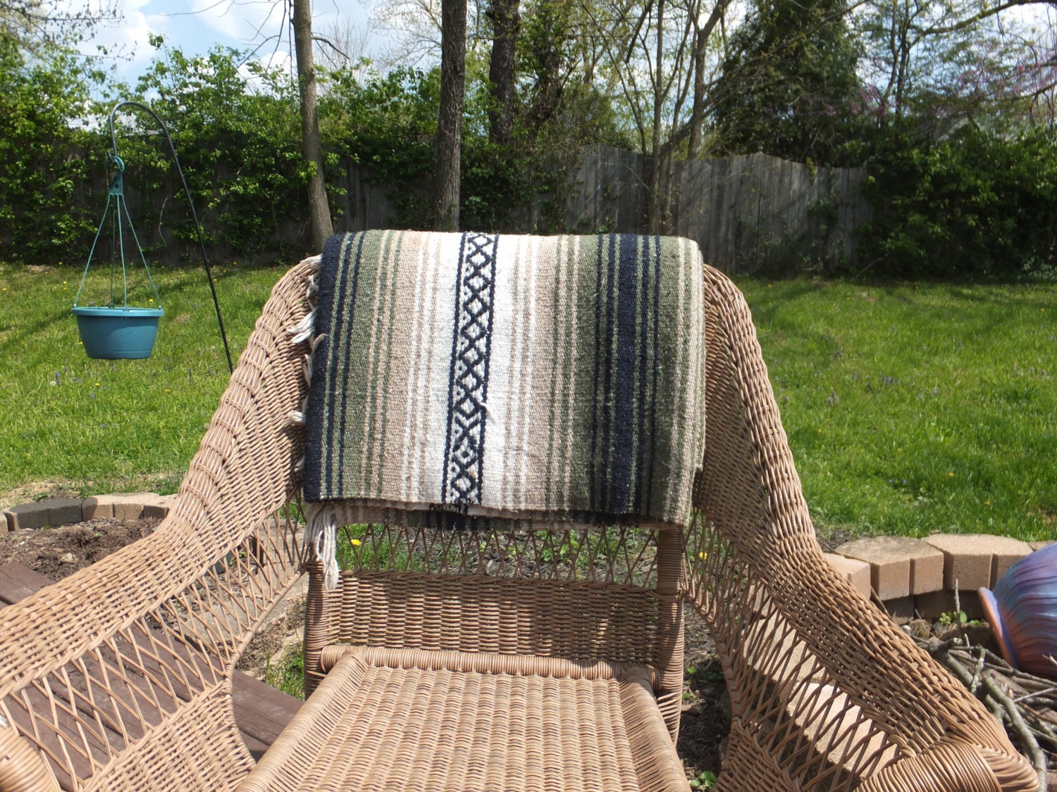 Mexican Blanket/ Yoga Blanket by RVTG on Etsy