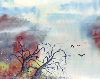Original painting Abstract tree's