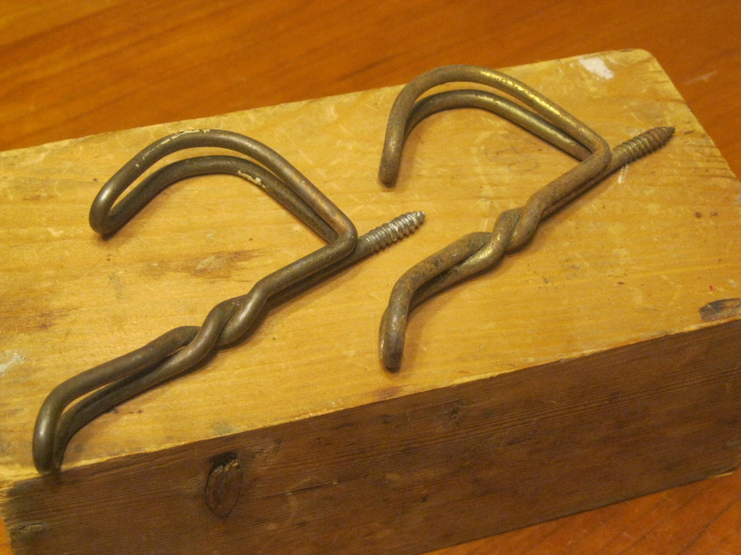 Two Heavy Duty Wire Hooks / Wire Coat Hooks Haute Juice