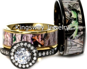 his hers titanium camo 925 silver engagement black wedding rings set - Camo Wedding Ring Sets His And Hers his hers titanium camo 925 silver engagement black wedding rings set - Camo Wedding Ring Sets His And Hers