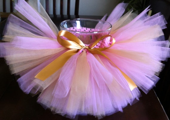 Princess tutu pink gold pink gold tutu bow by ASweetBabyBoutique