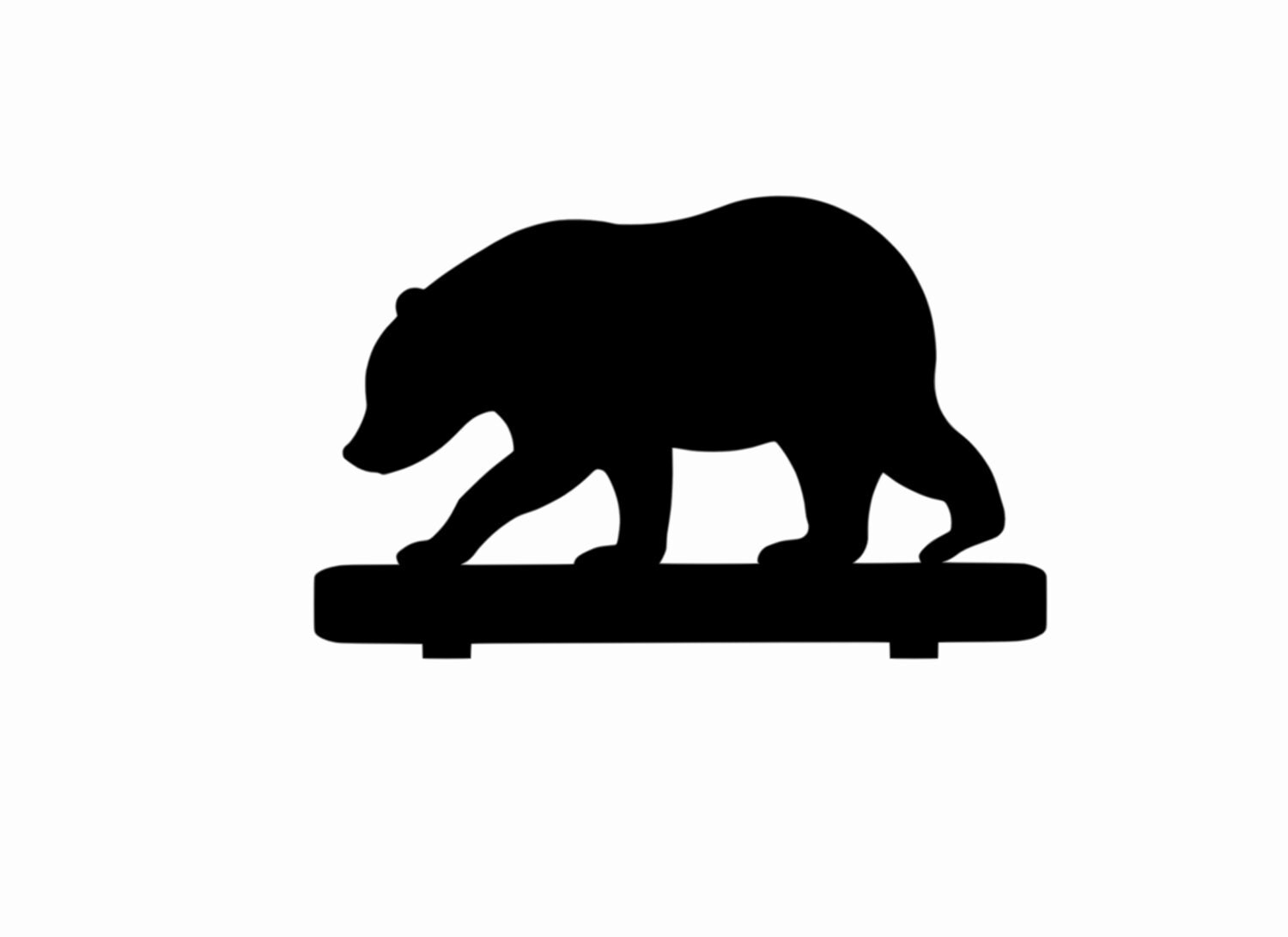 BLACK BEAR yard art silhouette metal art steel by OzarkMetalArt