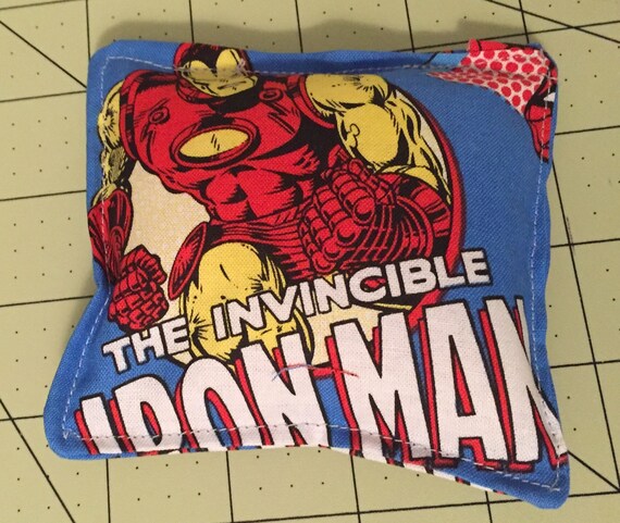 Marvel Ironman Cotton Fabric Rice Bag for Jamberry Nail Wraps