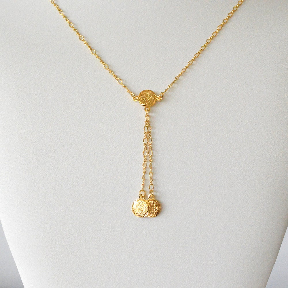 Coin Necklace Middle East Arabic Jewelry 24k Gold Plated