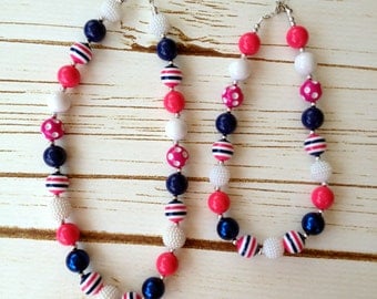 Mommy and Me Chunky Bubblegum Bead Necklace