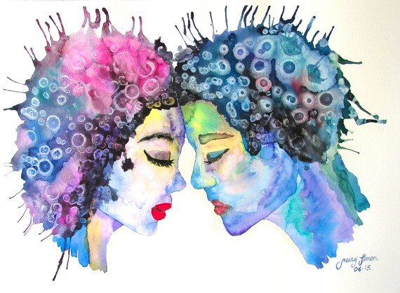 Items similar to Original Watercolor painting Love.11