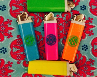 Neon monogrammed lighter (1 total)
